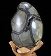 Septarian Dragon Egg Geode - Black Crystals #72097-3